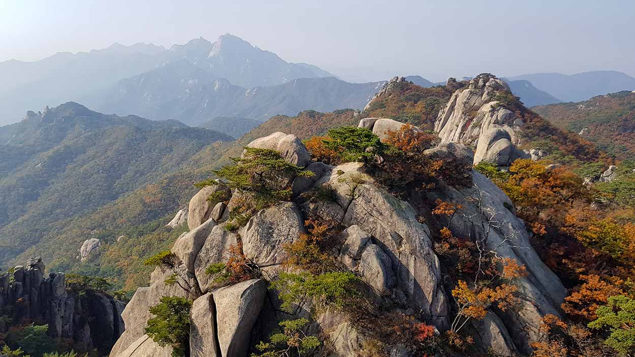 Hiking Dobongsan in Bukhansan National Park, Seoul, South Korea Hiking Dobongsan in Bukhansan National Park, Seoul, South Korea