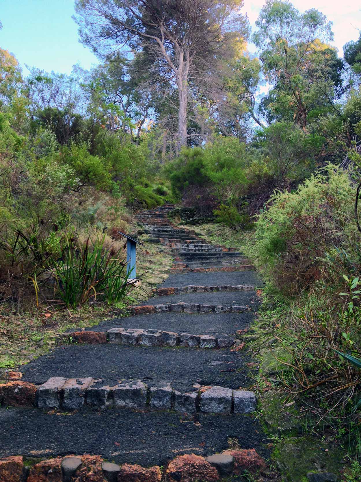 Walking up the Kokoda Track Memorial Walk, Kings Park, Perth, Western Australia