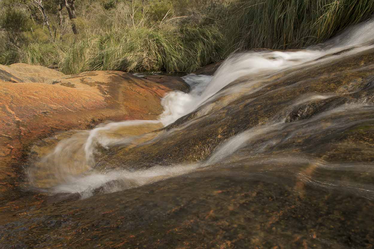 Water making its way to Lesmurdie Falls, Mundy Regional Park, Perth, Western Australia