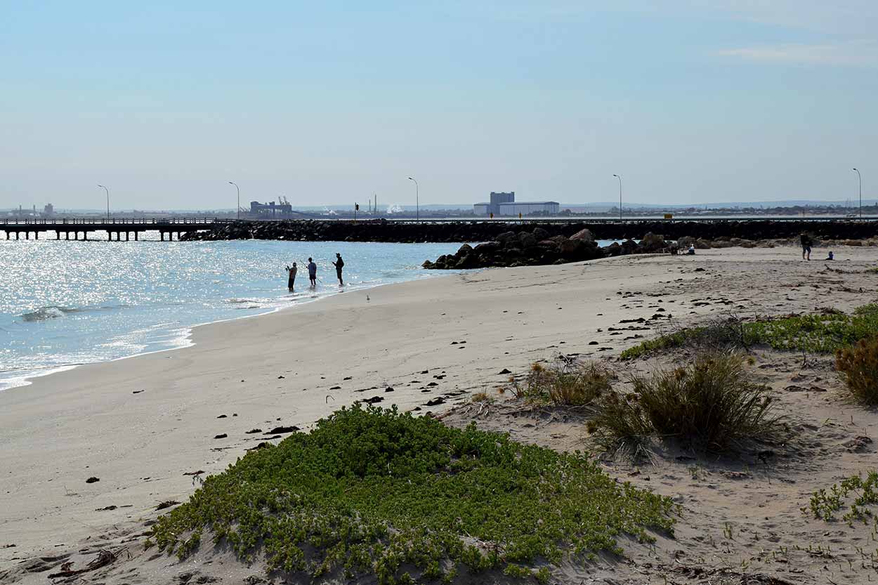 Overlooking the Garden Island Bridge to the Rockingham Foreshore, Point Peron, Rockingham, Perth, Western Australia
