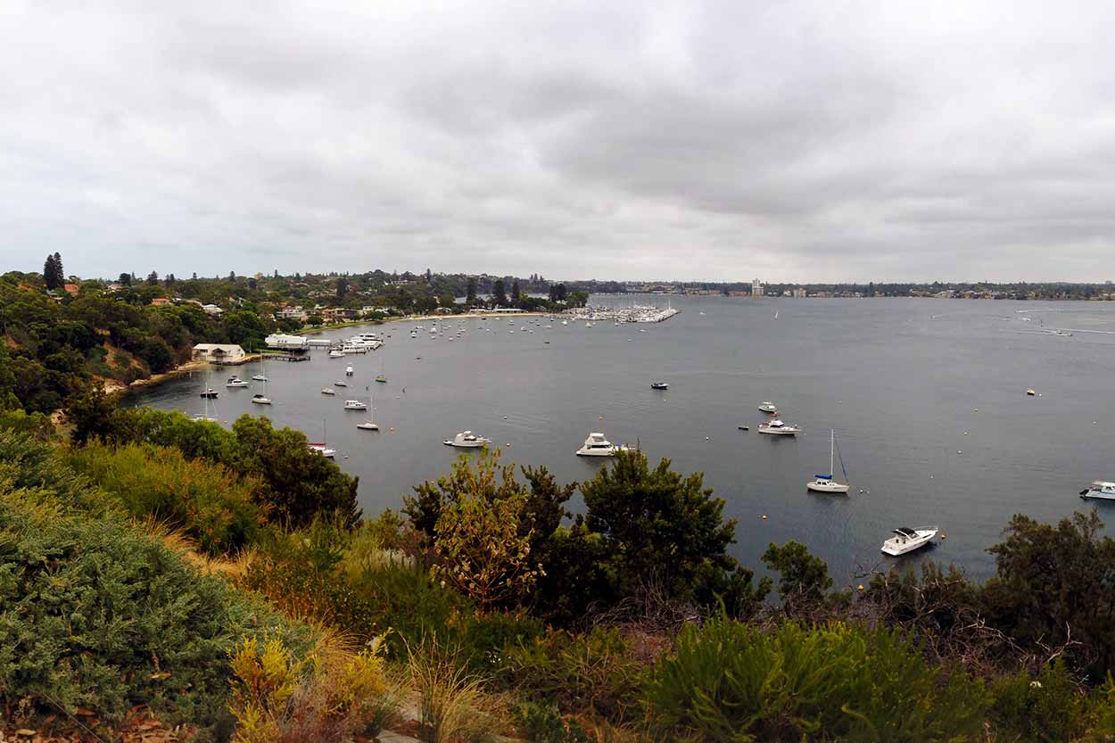 As the name suggests, Bay View Park is a park with views of a bay, Swan River, Perth, Western Australia