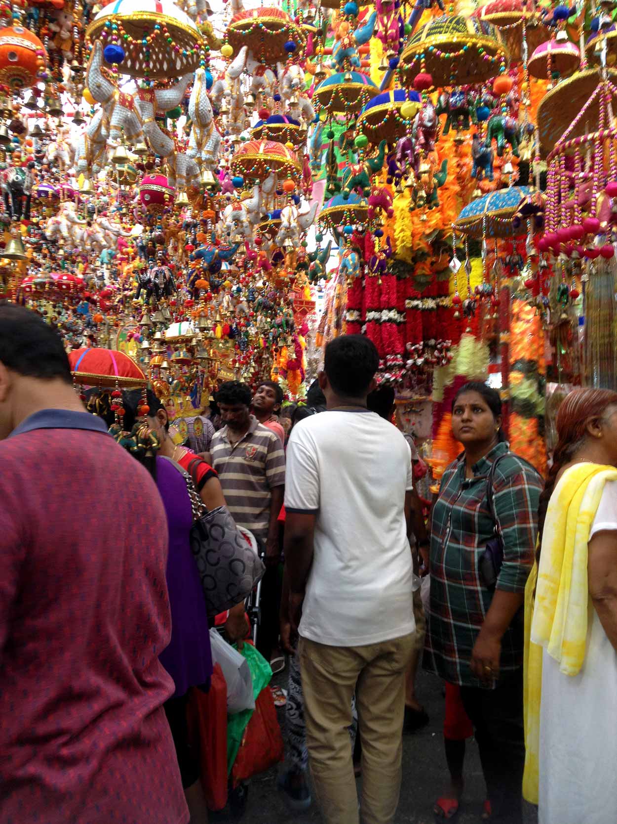 Market scene on Serangoon Road, Little India, Singapore